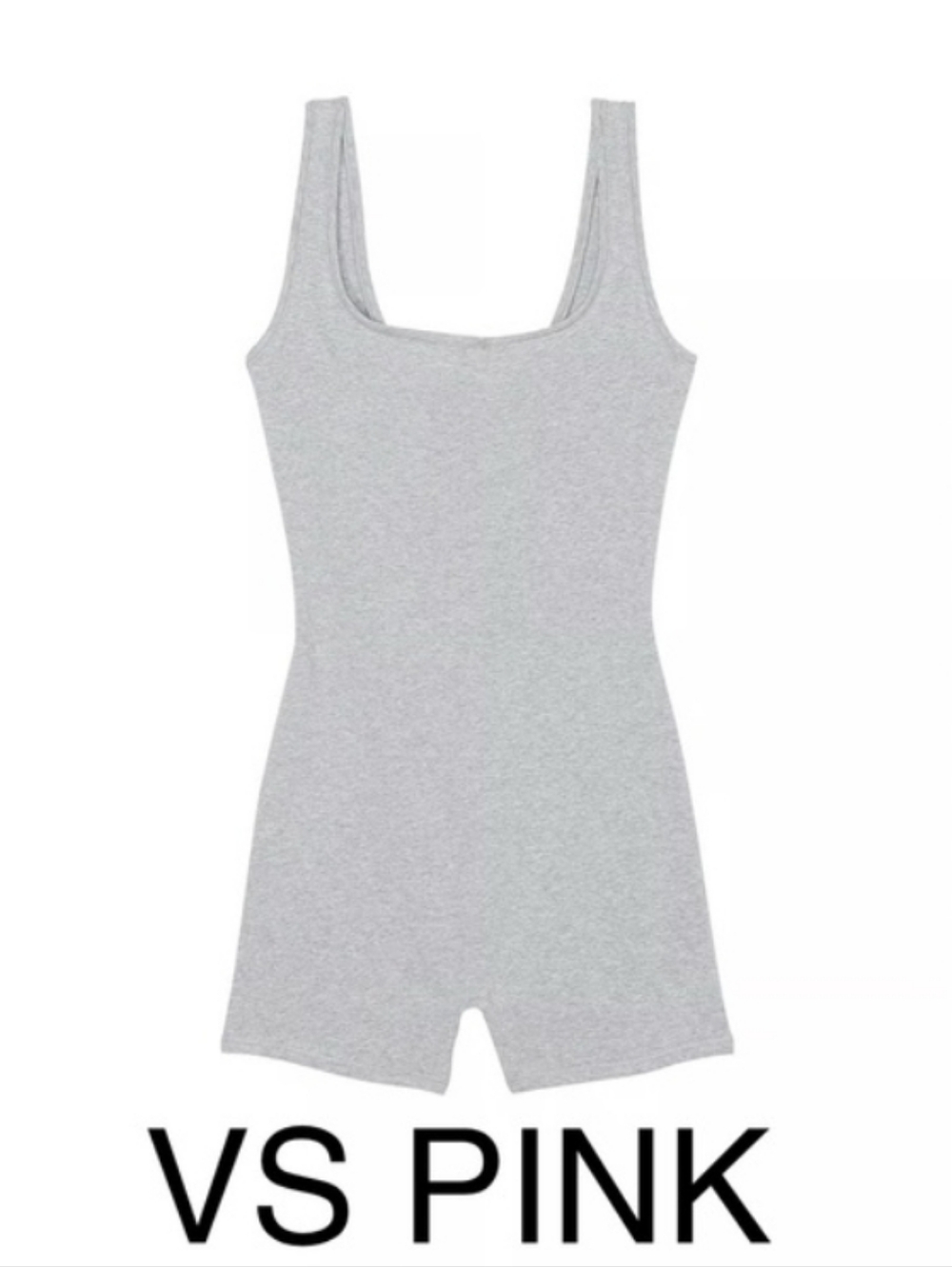 Light Gray Sleeveless Tank Romper